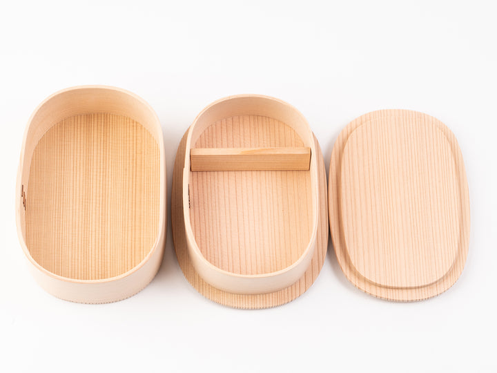 柴田慶信商店白木つくし弁当　新品未使用 白木 漆 つくし弁当箱 入れ子 被せ蓋 | 柴田慶信商店 秋田県大館市