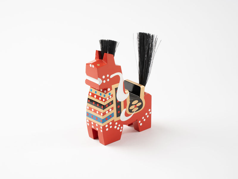『わけありの美』_八幡馬 12cm・赤