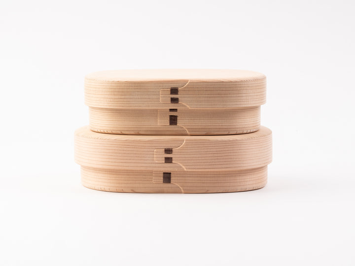 【新品未使用】柴田慶信商店　曲げわっぱ　白木 小判弁当箱（中） 白木 漆 小判弁当箱 小 中 大 | 柴田慶信商店 秋田県大館市