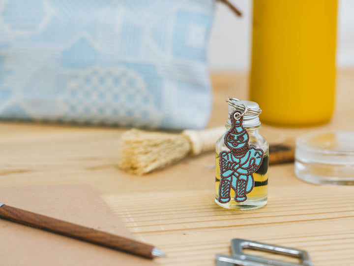 リボーン 刺繍ワッペン キーホルダー 獄寺 両面刺繍キーホルダー | GHOST EXPOD