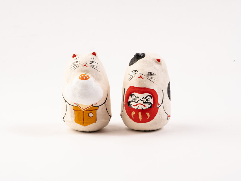 コシェルドゥ_【縁起物・お正月】_起き上がり人形 だるま猫