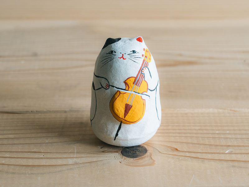 コシェルドゥ_起き上がり人形 セロ猫