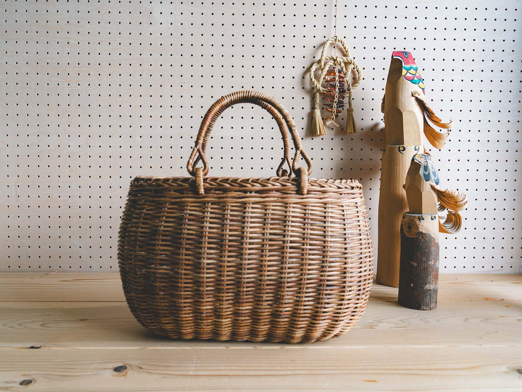 黄金屋_アケビかご 胴張バッグ大– 東北スタンダードマーケット