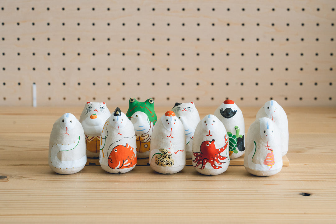 コシェルドゥ_【干支人形2025】_起き上がり人形 親子蛇 – 東北