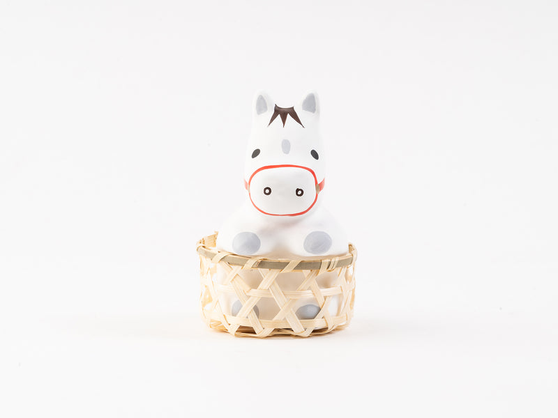 野沢民芸_【2026年干支人形】_かご入り馬