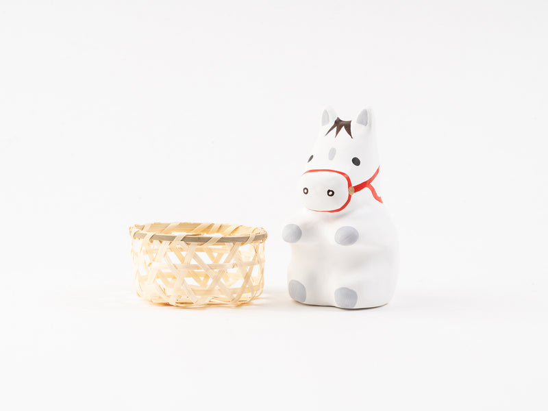 野沢民芸_【2026年干支人形】_かご入り馬