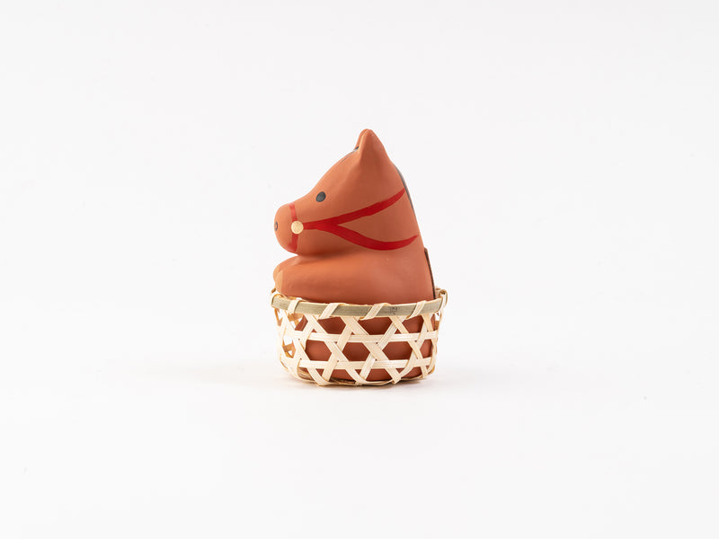 野沢民芸_【2026年干支人形】_かご入り馬