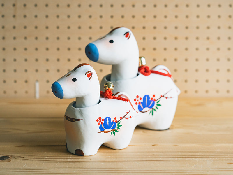 野沢民芸_【2026年干支人形】_首振り松竹梅 午