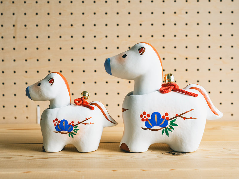 野沢民芸_【2026年干支人形】_首振り松竹梅 午