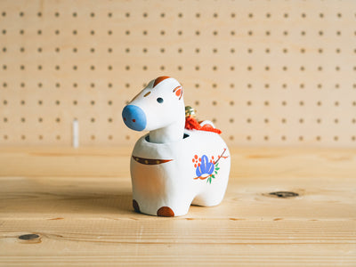 野沢民芸_【2026年干支人形】_首振り松竹梅 午