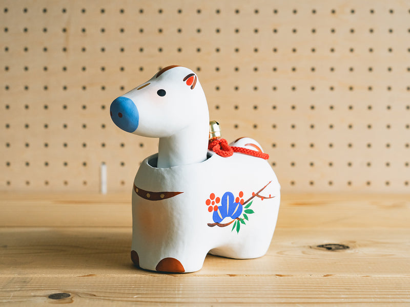 野沢民芸_【2026年干支人形】_首振り松竹梅 午