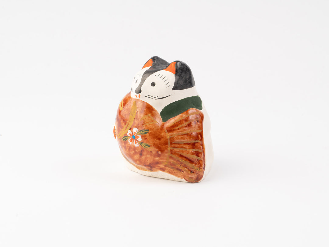 花巻人形工房_花巻人形 釜猫_鯛くわえ猫 – 東北スタンダードマーケット