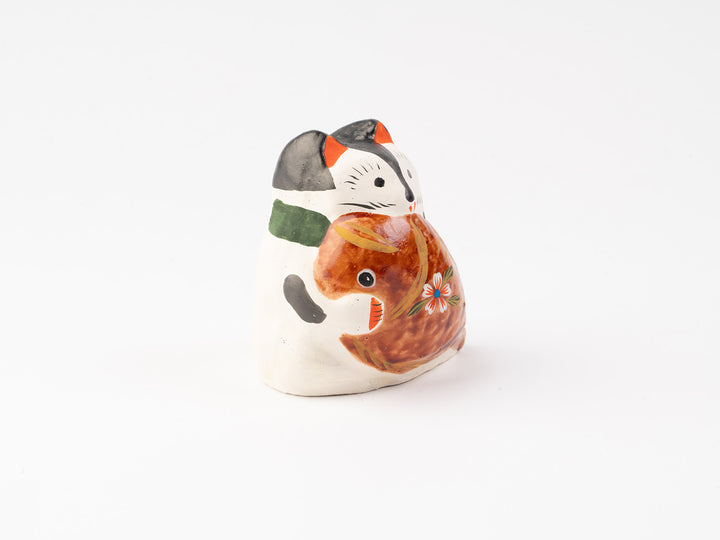 花巻人形工房_花巻人形 釜猫_鯛くわえ猫 – 東北スタンダードマーケット