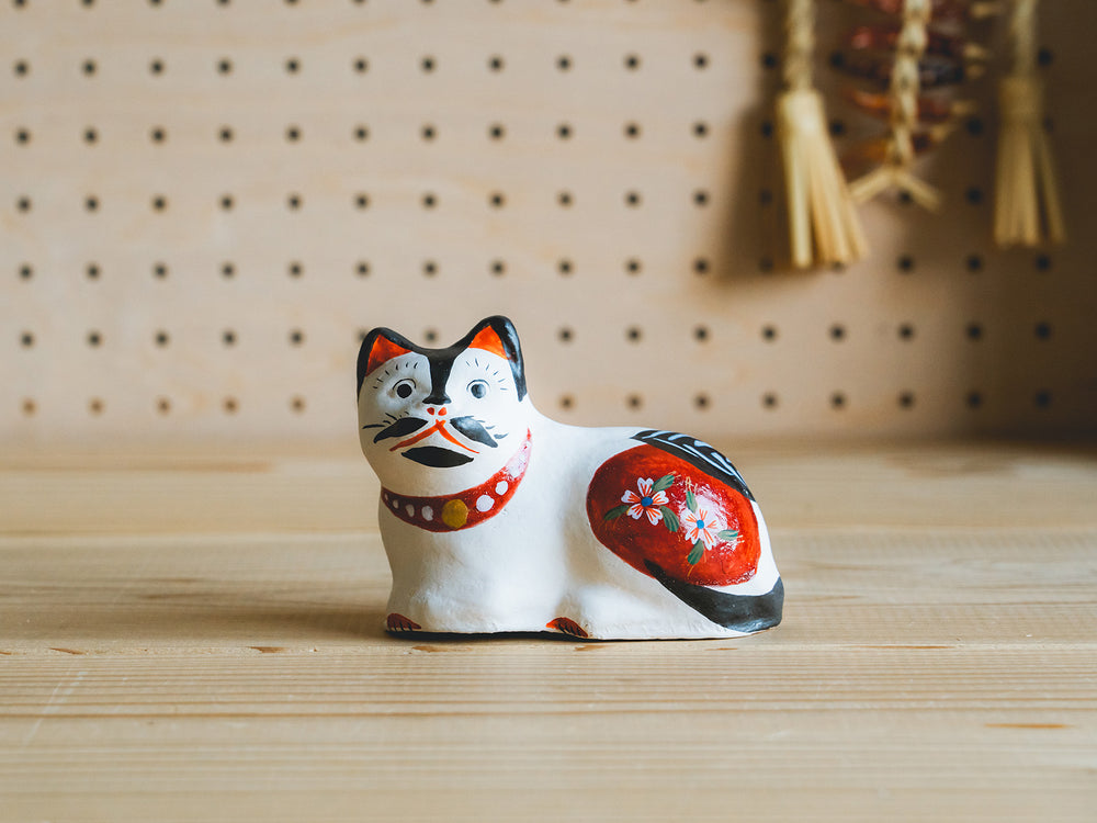 古作 土人形 お稲荷様 片耳欠け 郷土人形 民芸 古道具 アンティーク