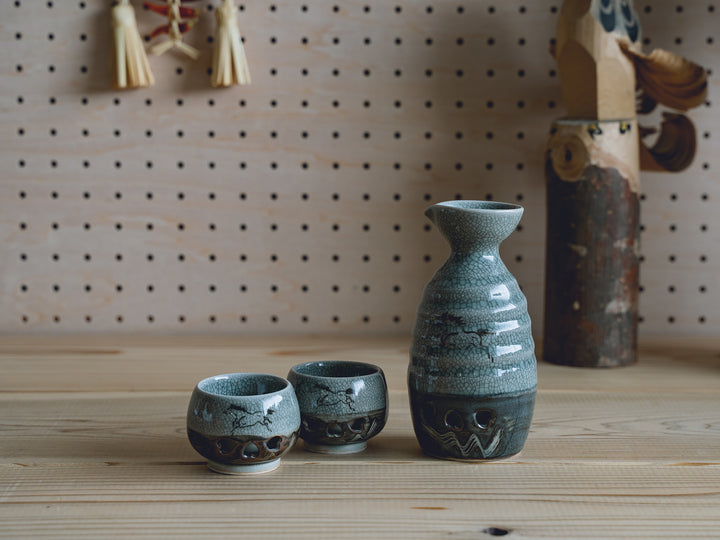 大堀相馬焼 松永窯_酒器揃え – 東北スタンダードマーケット