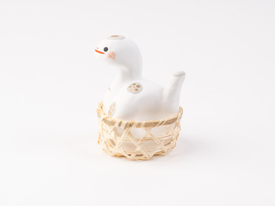 野沢民芸_【干支人形2025】_かご入り招福 巳 – 東北スタンダードマーケット