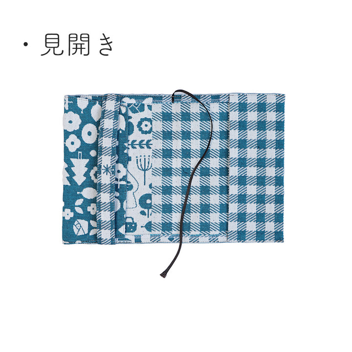 新品未開封　mizutama 米織小紋　バインダー45cm カバー付き mizutama×米織小紋_【新柄】hana & check ブックカバー – 東北