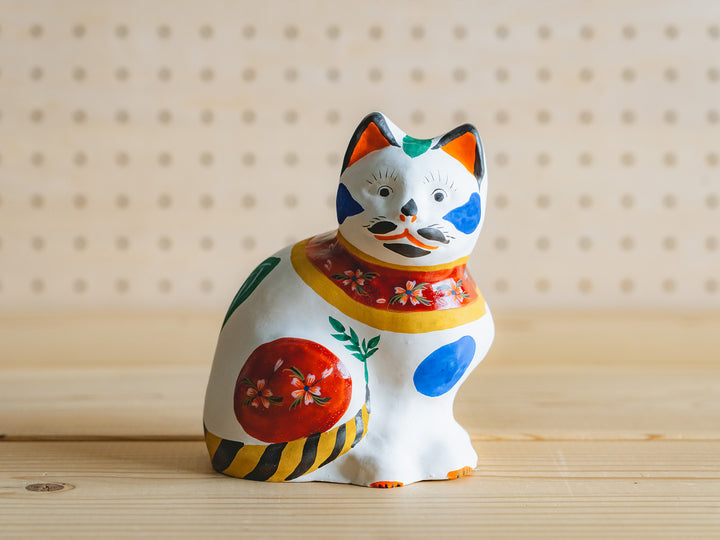 土人形　花巻人形　花巻土人形　猫　招き猫　江戸期 f_299e18fa-b203-4bd9-8ae9-