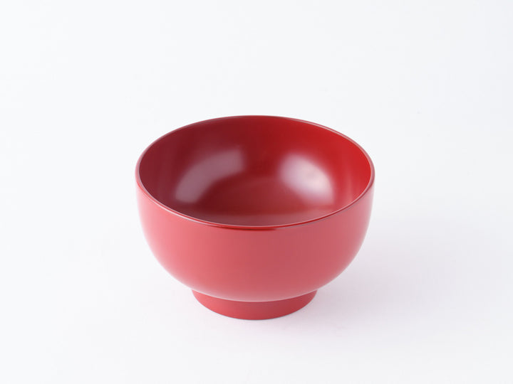 秋田　川連漆器 椀 5個セット 赤黒 伝統工芸品　美品　天然木　黒内古代塗　柿形 川連漆器 背高椀 溜内黒【佐藤豊八商店】[B5801] - 秋田県湯沢市