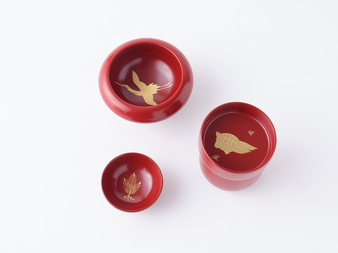 川連漆器／きのこ酒杯5点＋サイコロ 酒器 「きのこ盃」 川連漆器 – Takumi Japan
