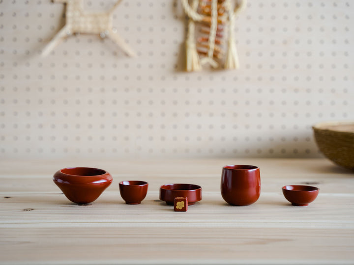 川連漆器／きのこ酒杯5点＋サイコロ 川連漆器／きのこ酒杯5点＋サイコロ 12888ed52f0d6c22ffc366dc765b3c