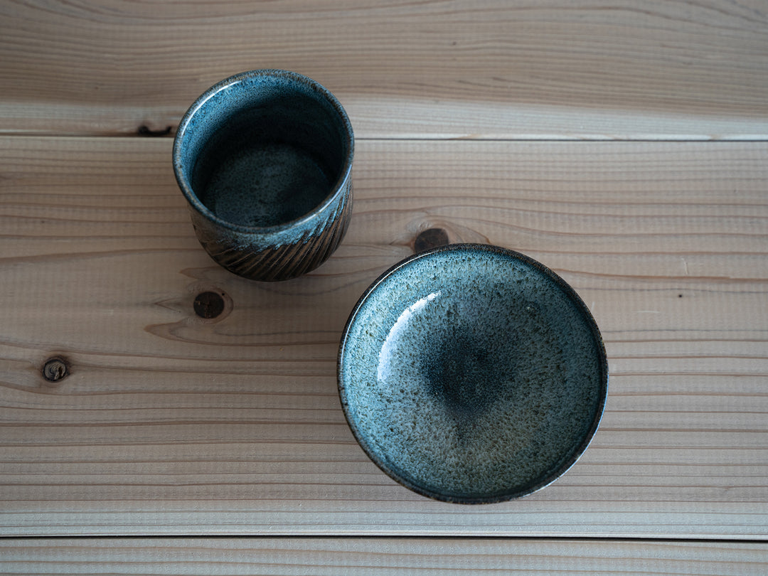 均窯　碗 津軽千代造窯_なまこ釉ごはん茶碗 – 東北スタンダードマーケット