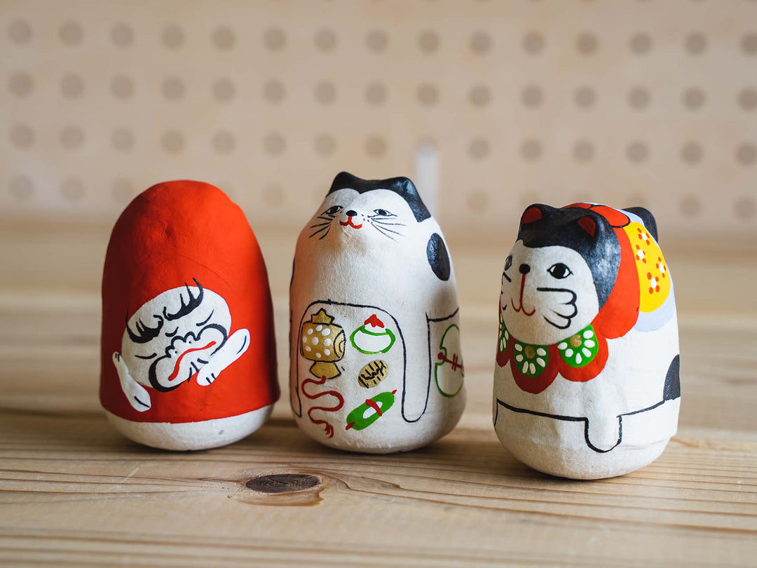 こ59◇犬の張り子人形◇高さ約25cm/土人形/戌/陶器